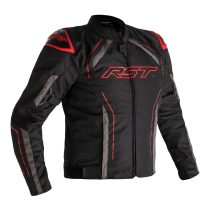 RST RST S-1 Fekete Piros Textil Motoros Kabát 48