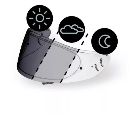 Shoei CWR-1 Fényre sötétedő plexi photochromic