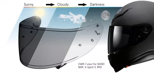 Shoei CWR-1 Fényre sötétedő plexi photochromic