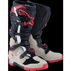 Tech 7 Enduro Csizma Piros Fekete Bézs