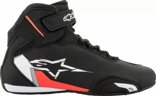Alpinestars Sektor Fekete Fehér Piros Utacai Motoros Cipő Méret:40,5