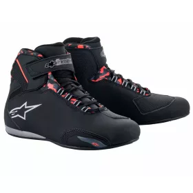   Alpinestars Sektor Vízálló Fekete Piros Szürke Utacai Motoros Cipő