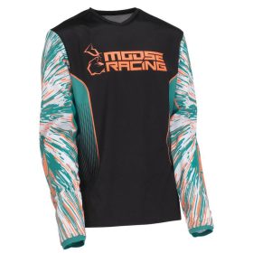 Moose Racing Agroid Fekete Zöld Gyerek Cross Mez