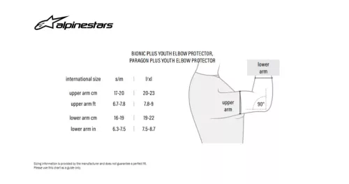 Alpinestars Bionic Plus Gyerek Könyökvédő Méret:L/XL