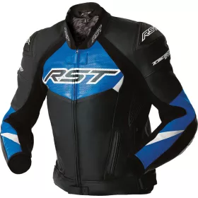RST D30 Motoros Bőr Kabát Fekete Kék