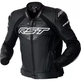 RST D30 Motoros Bőr Kabát Fekete Fehér