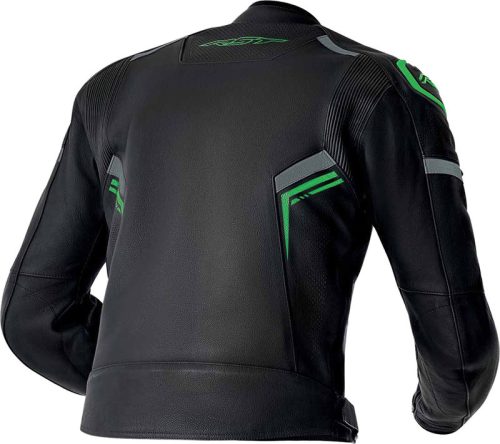 RST S1 D30 Motoros Bőrkabát - Fekete-Zöld Méret:3XL