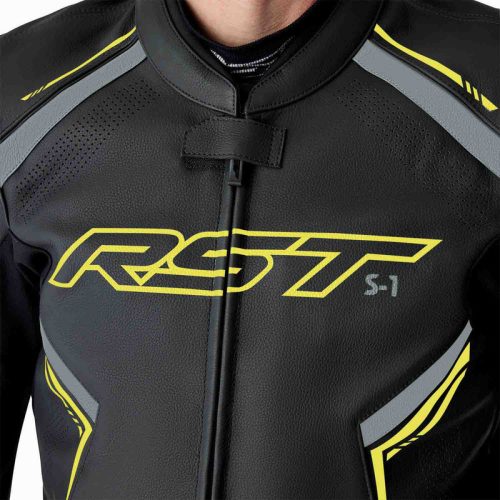 RST S1 D30 Motoros Bőrkabát - Fekete-Sárga Méret:2XL