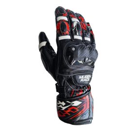 MugenRace G-MNR-2483 Fekete Piros Motoros Kesztyű
