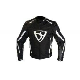 MugenRace MNR-2025 Fekete Fehér Textil Motoros kabát