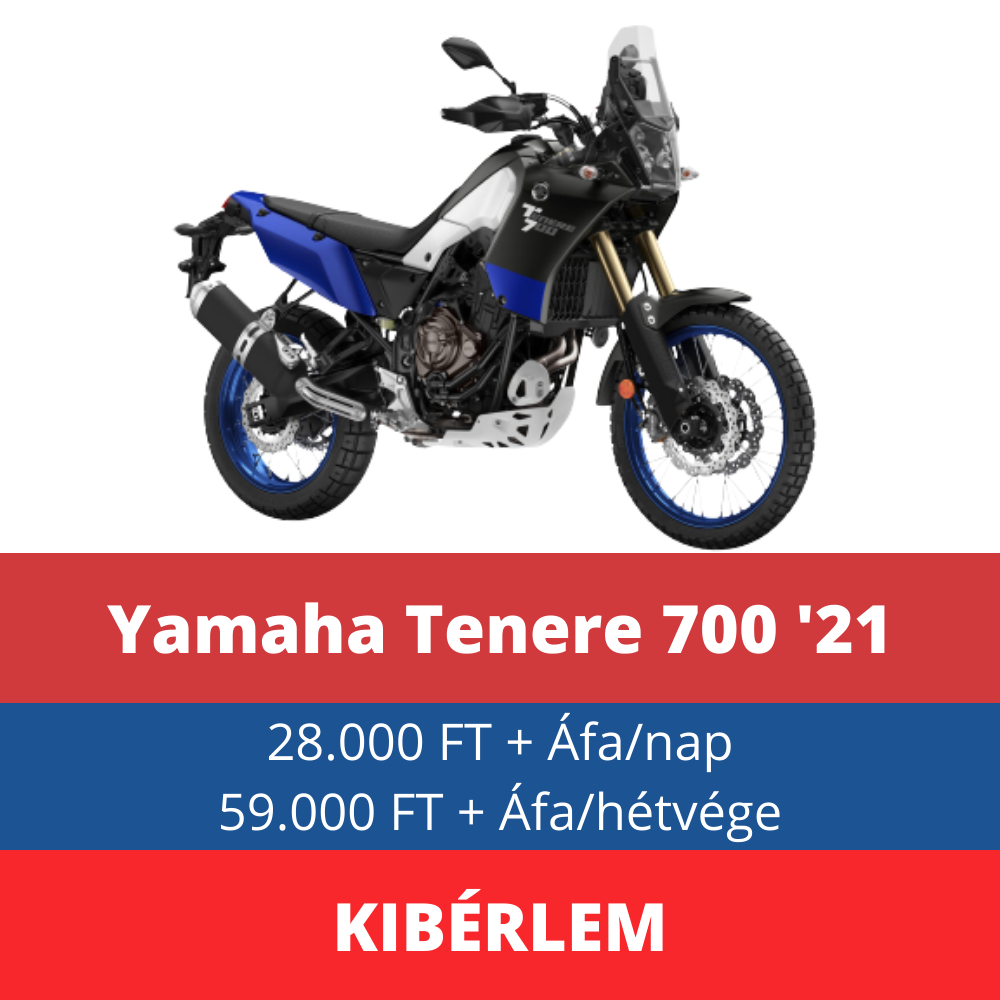 Yamaha Tenere 700 2021 motorbérlés kecskemét